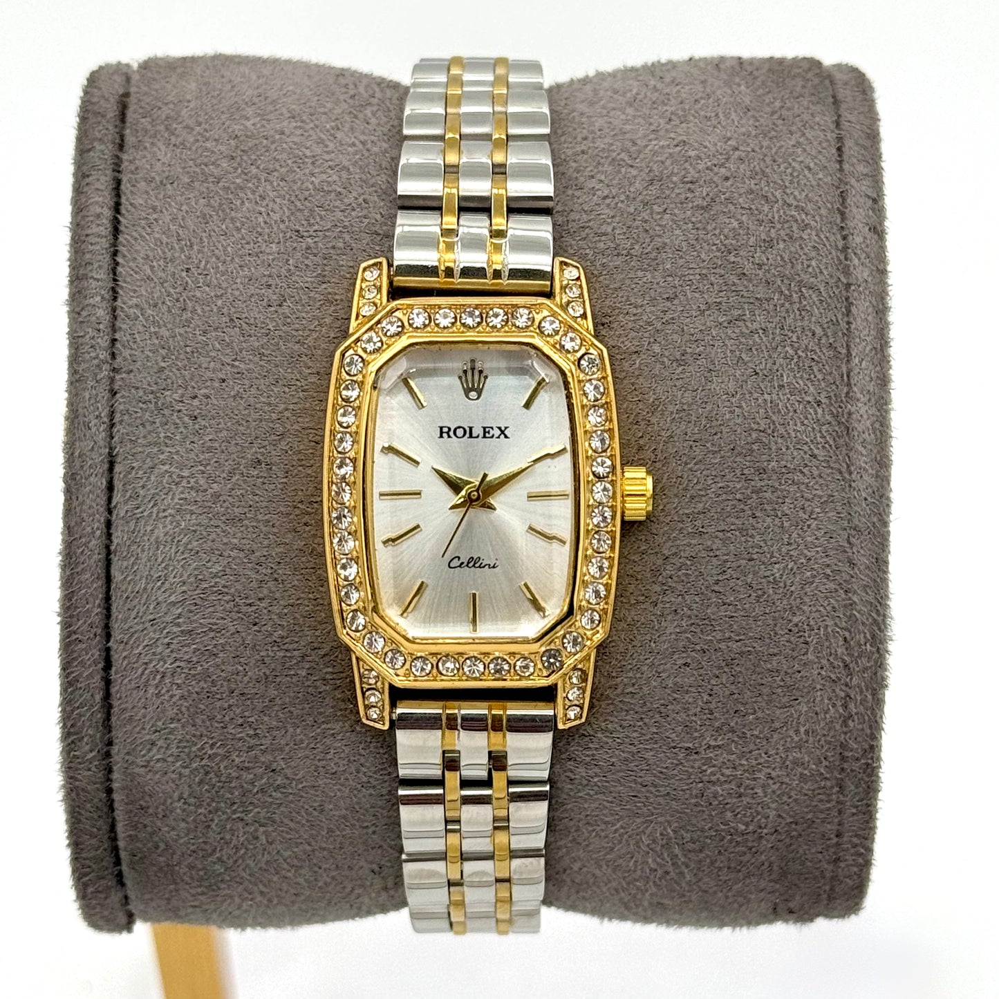 Cellini – Acier Or, Lunette Sertie de Cristaux