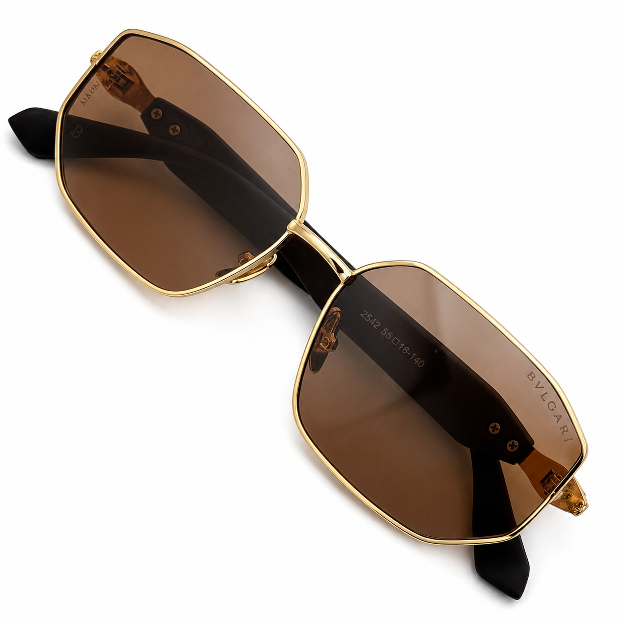 lunette Bvlgari Gold Brown Luxury femme
