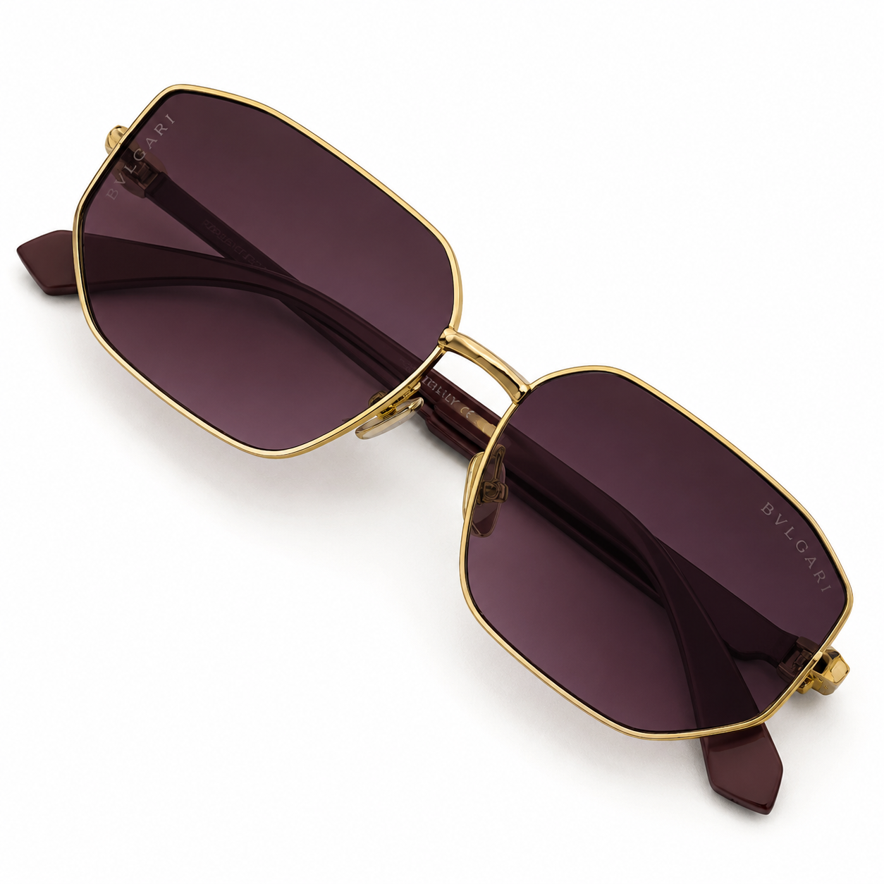 lunette Bvlgari Gold Brown Luxury femme