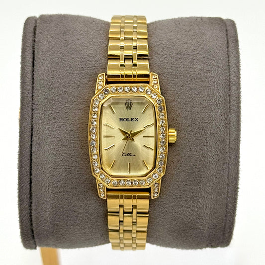 Cellini – Acier Or, Lunette Sertie de Cristaux